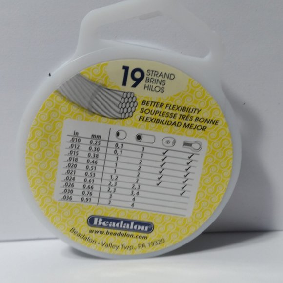 Bead Stringing Wire Black 19 Strand 30 Feet 0.38mm - Picture 3 of 4